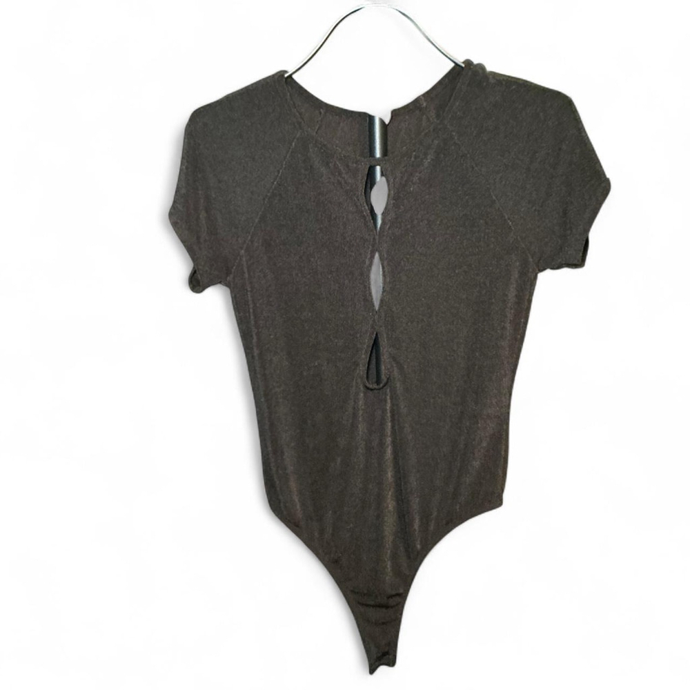 Wild Fable Black Cutout Bodysuit Size M Y2K Soft Grunge